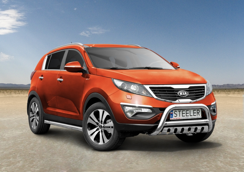 Kuvassa STEELER Lisävaloteline Kia Sportage 2012-
