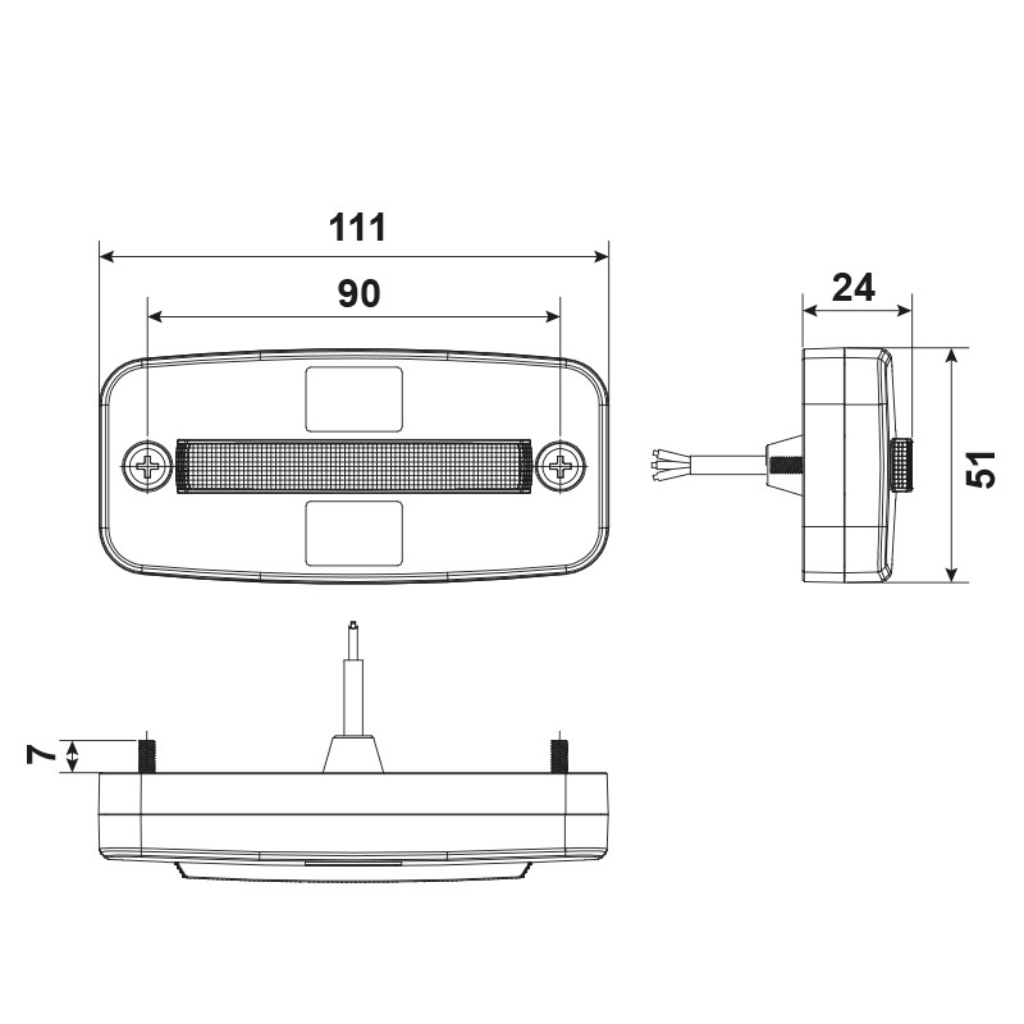 LED-Äärivalo keltainen, 6xled - Image 4