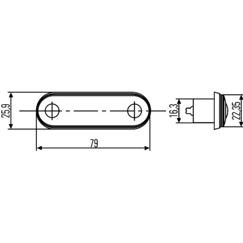 Hella äärivalo upotettava, 12-24V - Image 2