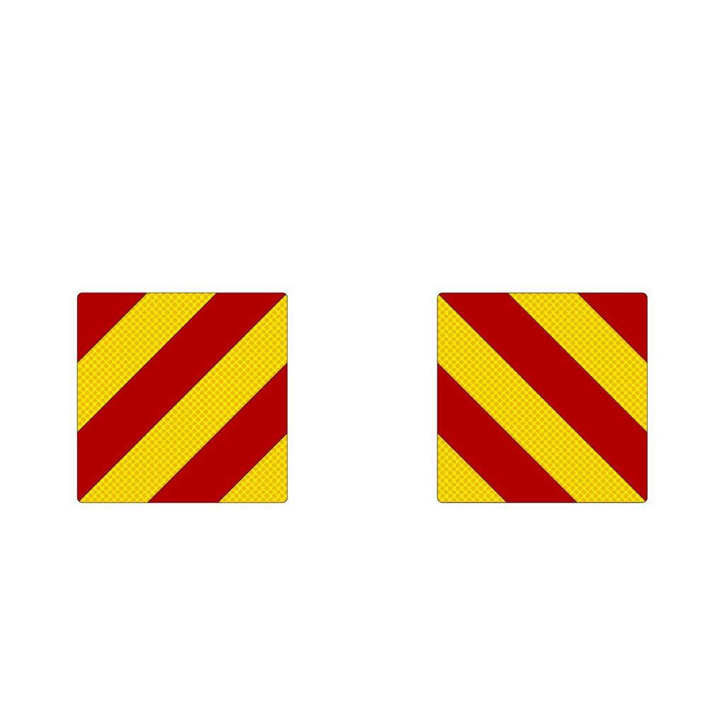 Kilpi Etu Keltainen/Punainen 423X423, Alumiini
