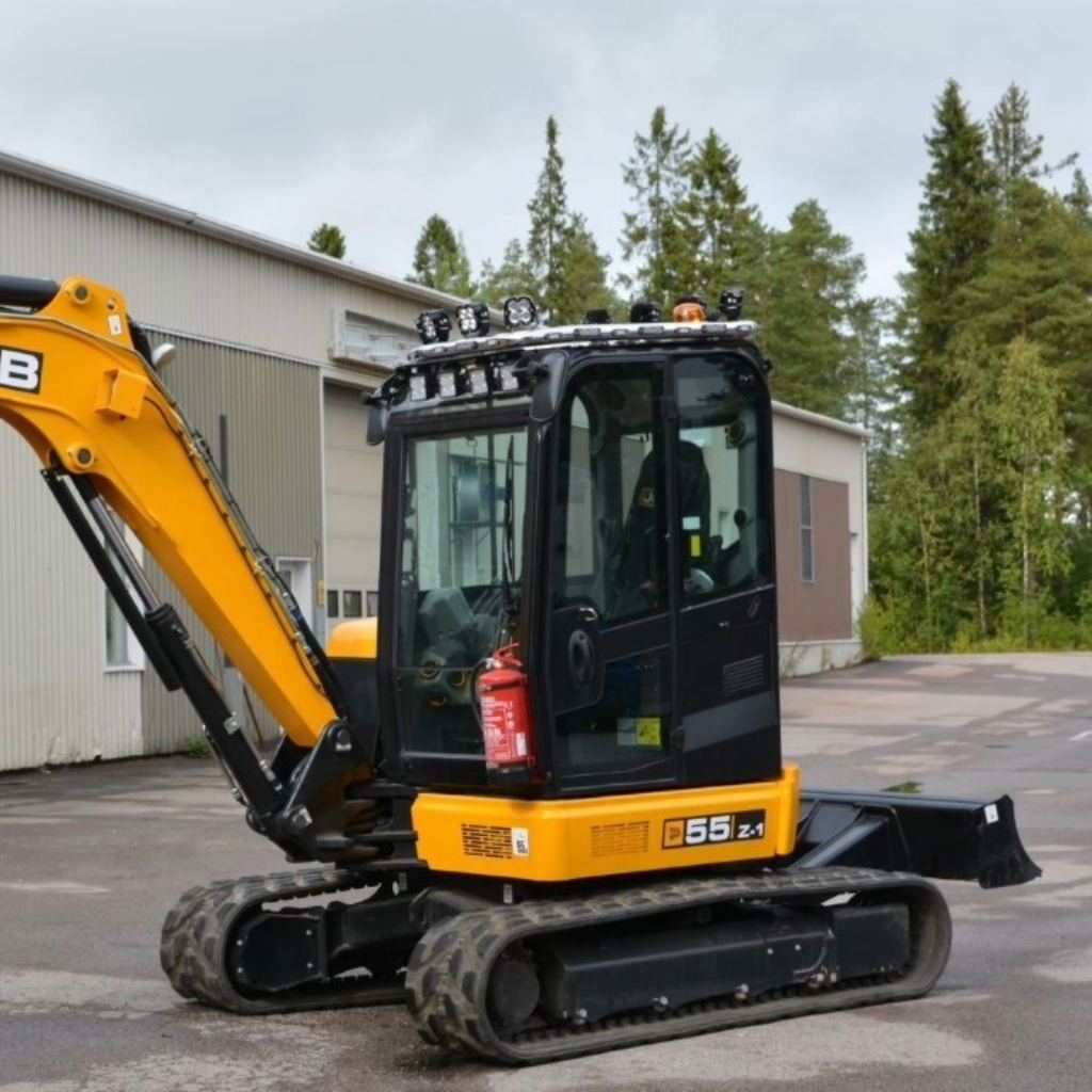 Lisävaloteline katolle JCB 55