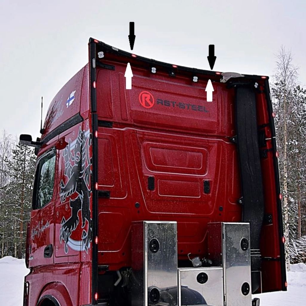 Työvaloteline taakse V02 MB Actros MP4/MP5 GigaSpace