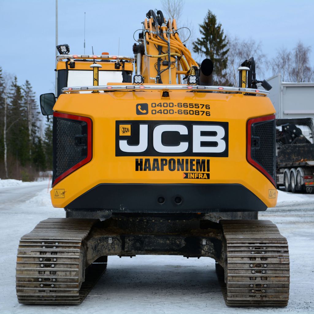 Lisävaloteline taakse/ peräpuntin päälle JCB 245XR