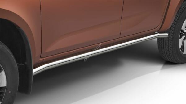 Kuvassa Steeler Suorat Kylkiputket Isuzu D-Max SC 2020-