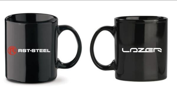 Kuvassa RST-Steel Kahvikuppi, Logoilla