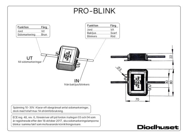 Pro-Blink Ohjausmoduuli, 10-30V - Image 3