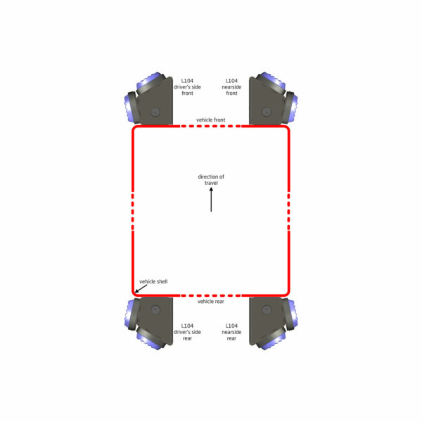 Standby L104 LED-Varoitusvalo Asennus Eteen/Taakse - Image 2