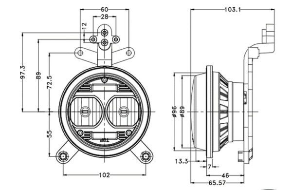 Revon LED-Ajovalo 60W/4200lm, John Deere - Image 2