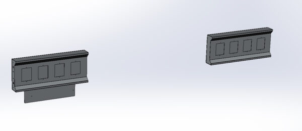 Takavalokotelot 1+1kpl 620x250mm (8xIZE takavaloille)