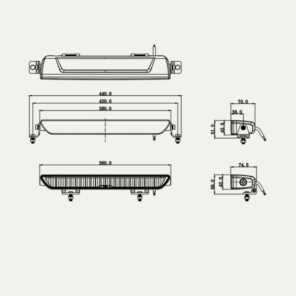 Lisävalo OZZ XB1 15" - Image 3