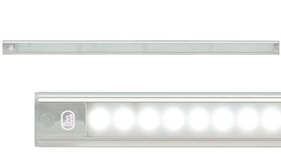 LED-Sisävalo, hopea 24V, hipaisukytkimellä