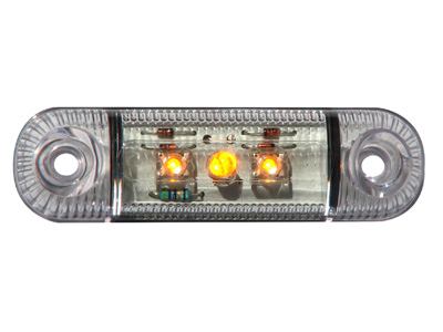 Äärivalo WAS 3 LED - Keltainen - 12-24V - 84 mm