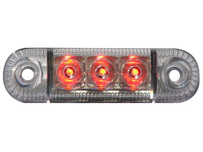 Äärivalo WAS 3 LED - Punainen - 12-24V - 84 mm