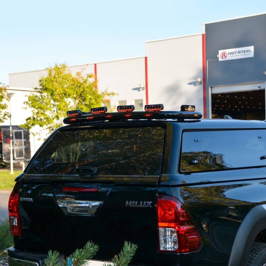Työvaloteline lavakatteen päälle Toyota Hilux DC 2016-